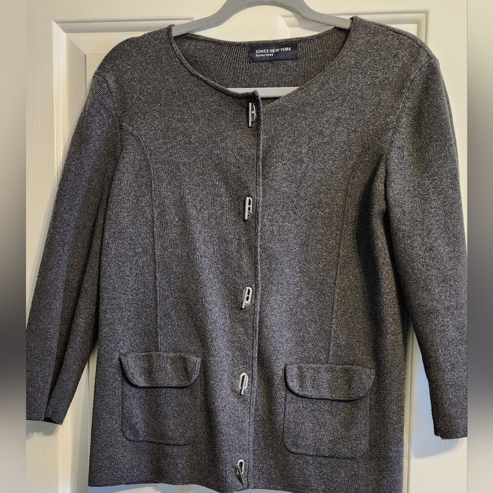 Jones New York Charcoal Women's Cardigan